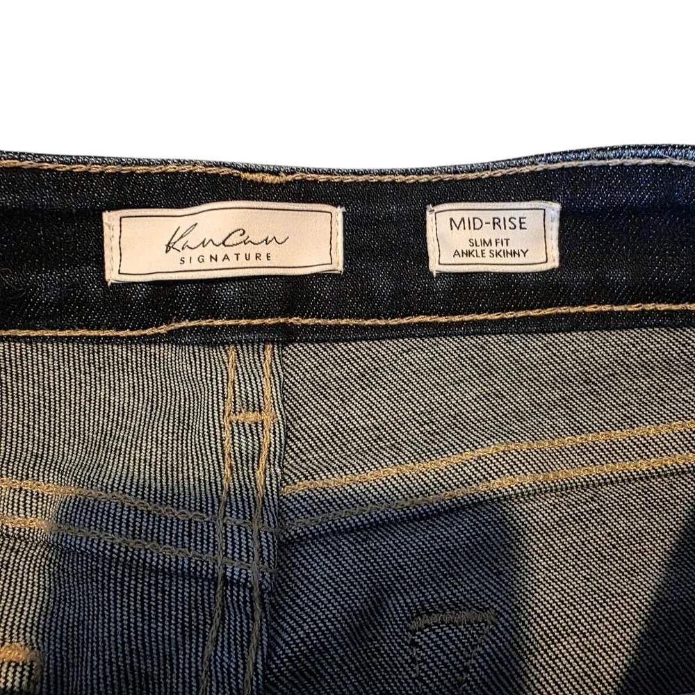 KanCan Signature Girls Mid-Rise Slim Fit Ankle Skinny Distressed‎ Jeans Size 12